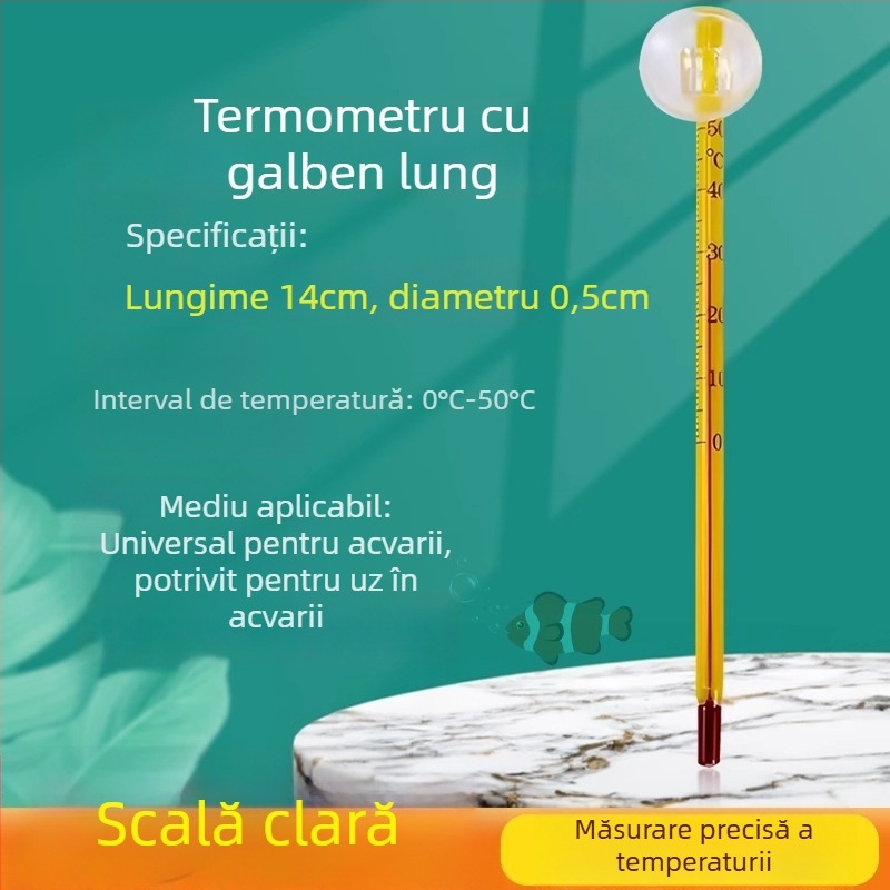Termometru pentru acvariu, precizie înaltă la măsurarea temperaturii apei, pentru pești tropicali