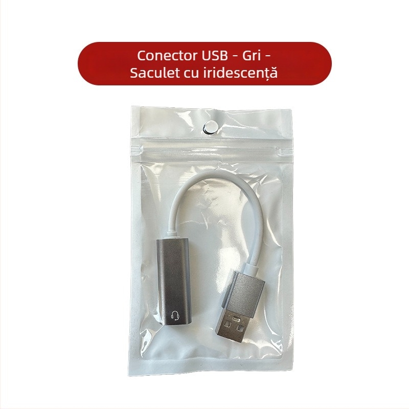 Adaptor Type-C USB către 3,5 mm audio digital, carcasă din aliaj de aluminiu, pentru telefoane și calculatoare (Model HFR023)