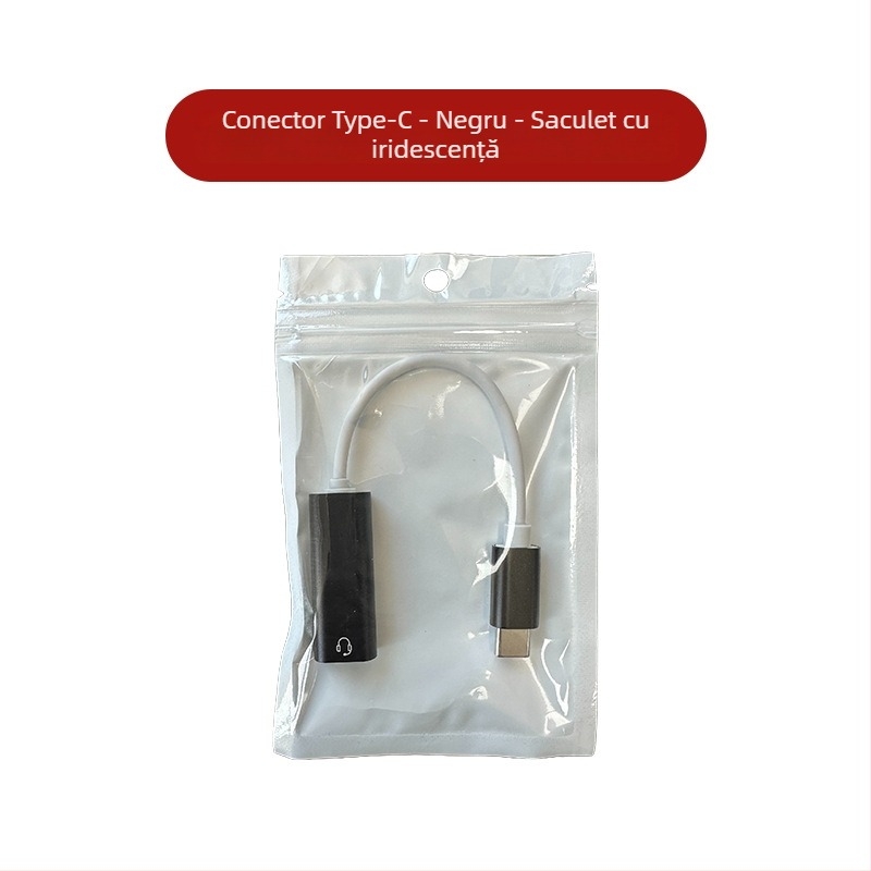 Adaptor Type-C USB către 3,5 mm audio digital, carcasă din aliaj de aluminiu, pentru telefoane și calculatoare (Model HFR023)