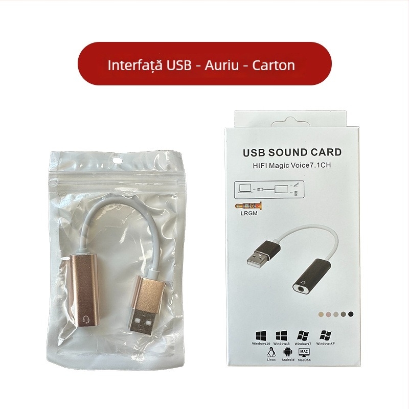Adaptor Type-C USB către 3,5 mm audio digital, carcasă din aliaj de aluminiu, pentru telefoane și calculatoare (Model HFR023)