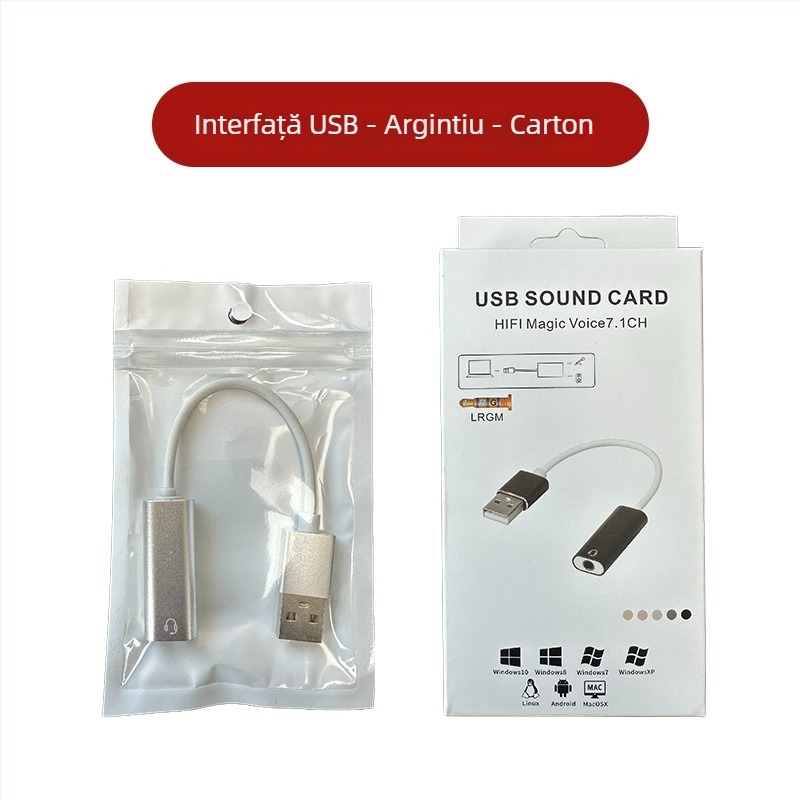 Adaptor Type-C USB către 3,5 mm audio digital, carcasă din aliaj de aluminiu, pentru telefoane și calculatoare (Model HFR023)