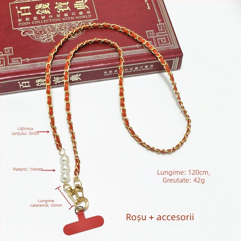 Lanț pentru curea de telefon - lanț metalic, electroplacare, Cod produs Lh2516, Primăvara 2025