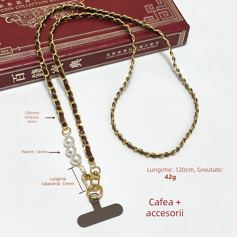 Lanț pentru curea de telefon - lanț metalic, electroplacare, Cod produs Lh2516, Primăvara 2025