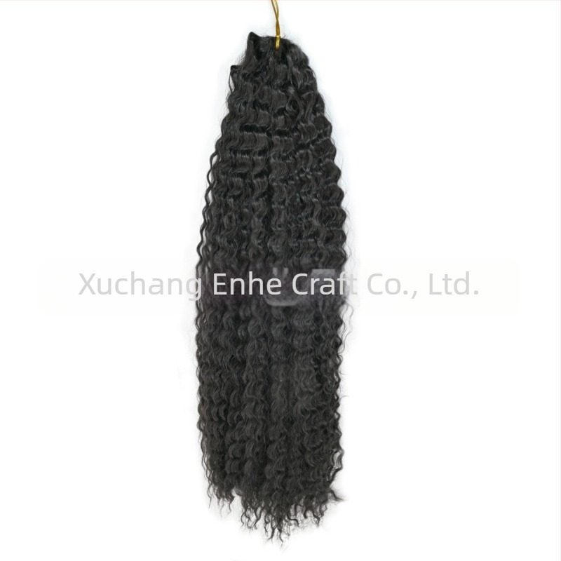 Perucă cu păr croșetat brazilian braids, bucle lungi, fibre rezistente la temperaturi înalte, mecanism de fabricație
