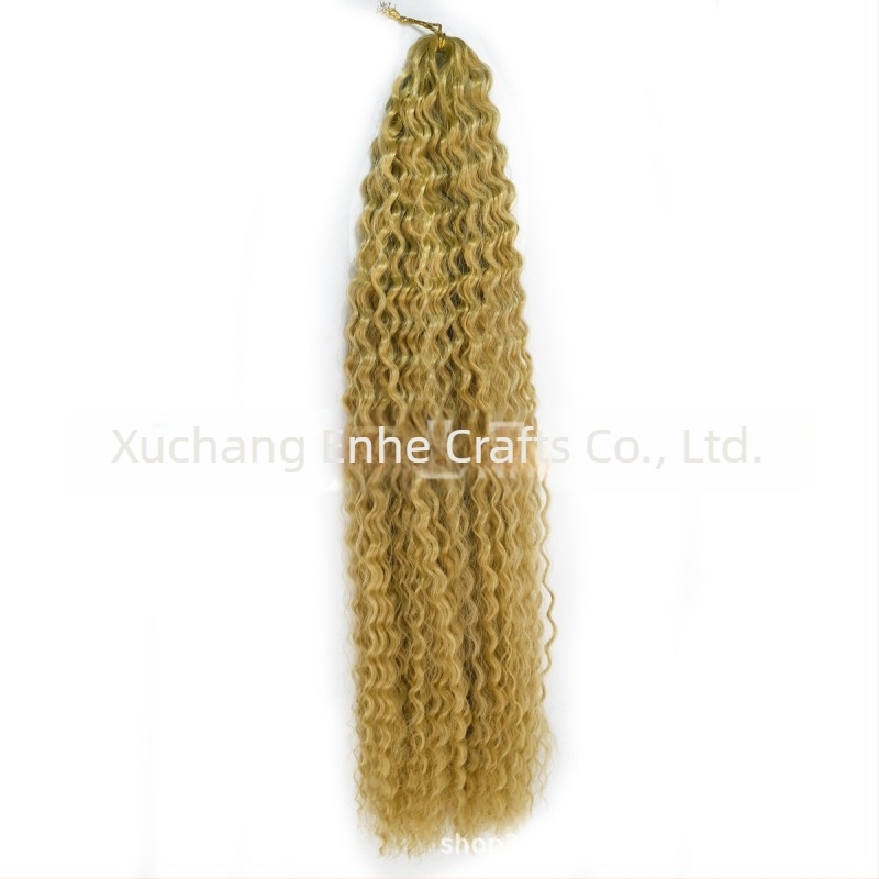 Perucă cu păr croșetat brazilian braids, bucle lungi, fibre rezistente la temperaturi înalte, mecanism de fabricație