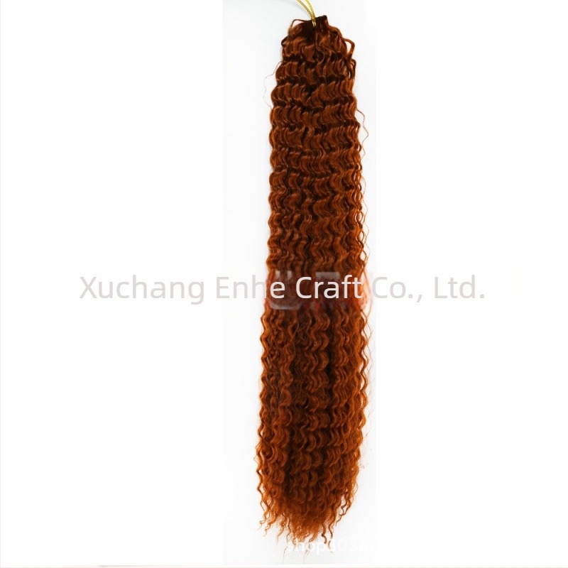 Perucă cu păr croșetat brazilian braids, bucle lungi, fibre rezistente la temperaturi înalte, mecanism de fabricație