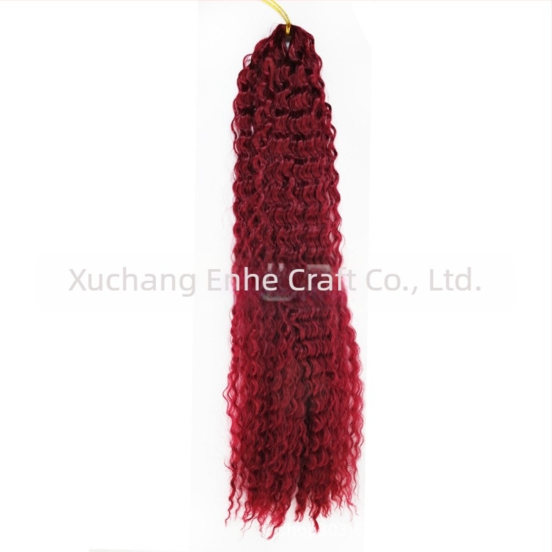 Perucă cu păr croșetat brazilian braids, bucle lungi, fibre rezistente la temperaturi înalte, mecanism de fabricație