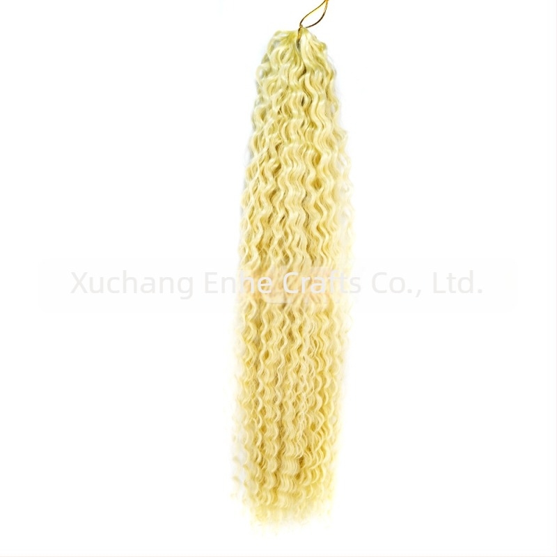 Perucă cu păr croșetat brazilian braids, bucle lungi, fibre rezistente la temperaturi înalte, mecanism de fabricație