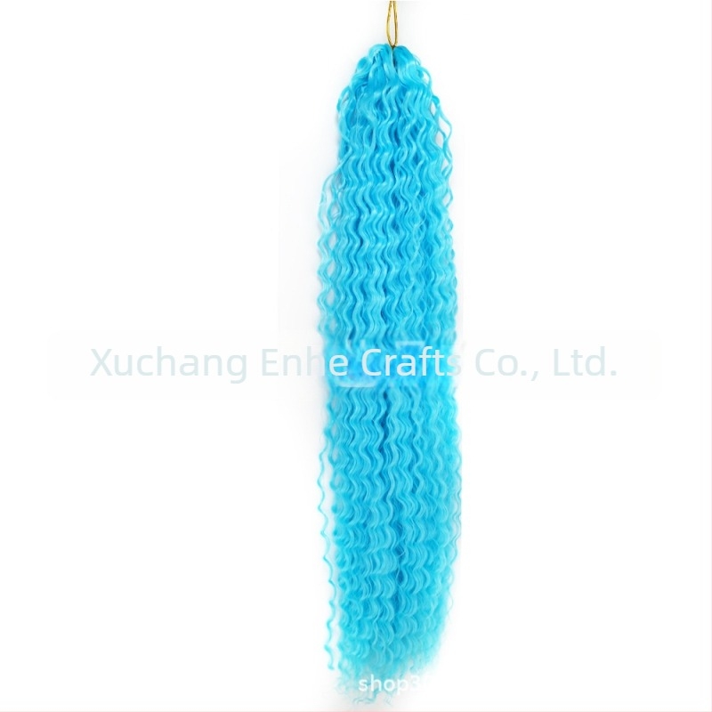 Perucă cu păr croșetat brazilian braids, bucle lungi, fibre rezistente la temperaturi înalte, mecanism de fabricație