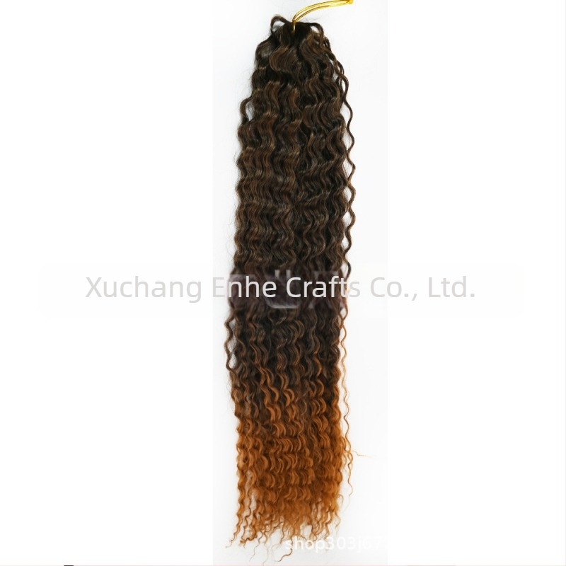 Perucă cu păr croșetat brazilian braids, bucle lungi, fibre rezistente la temperaturi înalte, mecanism de fabricație