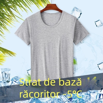 Tricou bărbătesc din modal, guler rotund, mâneci scurte — stil minimalist, 161-180 g/m², pentru întreaga sezon