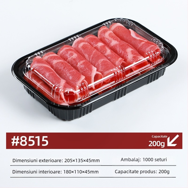 Cutie de ambalare carne congelată cu capac – PET, grosime pereți 0,1 mm, model Meat Box, brand Box Horse