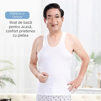 Maiou bărbătesc din bumbac, mânecă scurtă, croială strânsă, imprimeu cu logo publicitar, paiete, vara 2023