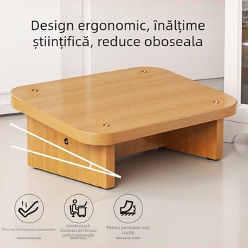 Suport pentru picioare pentru birou sub birou – Stil simplu modern, placaj din lemn artificial, Model Footrest, Potrivit pentru copii și adulți