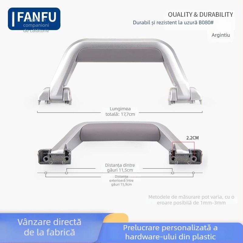 Accesoriu pentru mânerul bagajelor — din plastic, rezistent la uzură, ușor