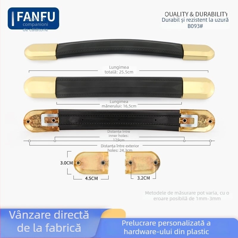 Accesoriu pentru mânerul bagajelor — din plastic, rezistent la uzură, ușor