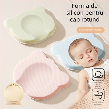 Perna de modelare a capului pentru nou-născuți - corecția formei capului, prevenire cap plat, 0-6 luni, bumbac