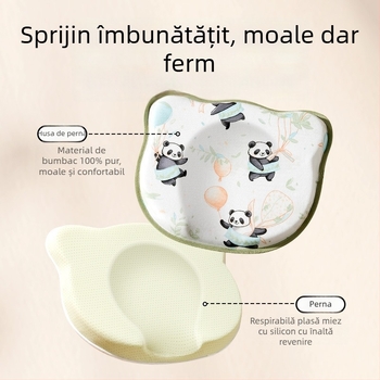 Perna de modelare a capului pentru nou-născuți - corecția formei capului, prevenire cap plat, 0-6 luni, bumbac
