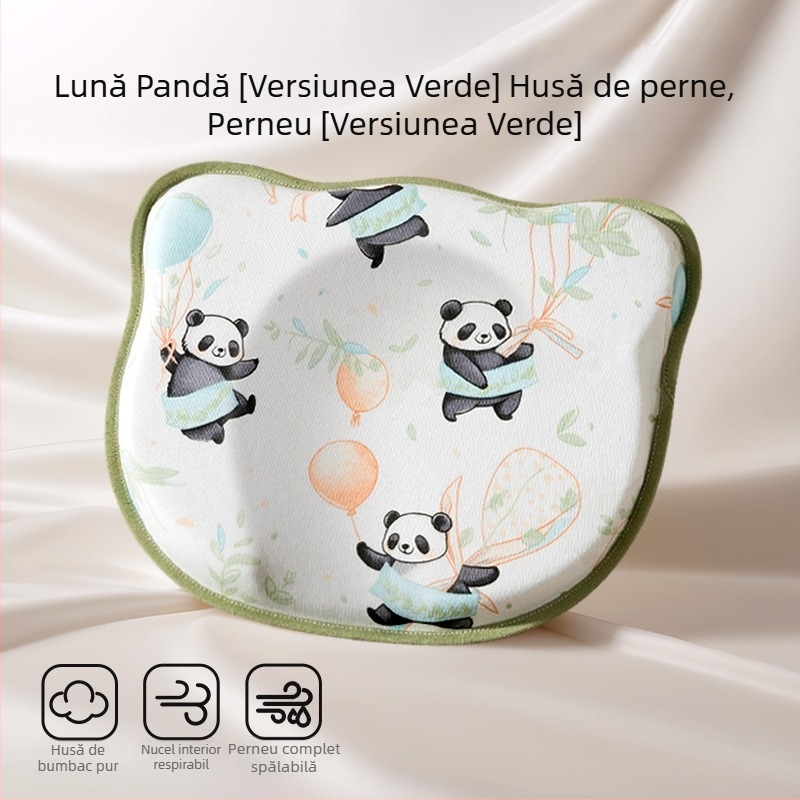 Perna de modelare a capului pentru nou-născuți - corecția formei capului, prevenire cap plat, 0-6 luni, bumbac