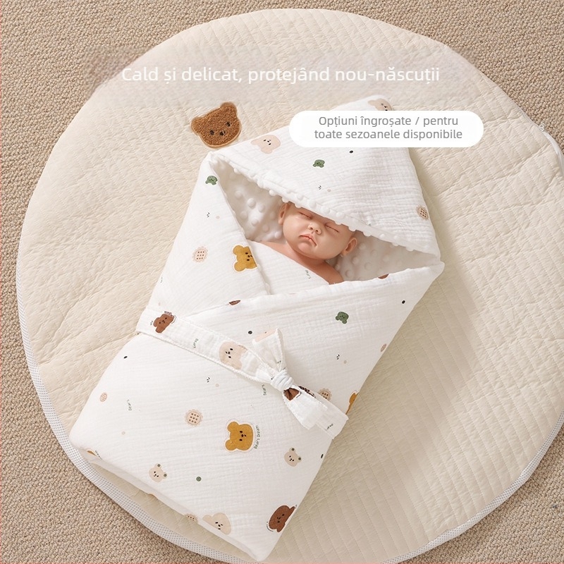 Pătură pentru bebeluși - 100% bumbac, umplutură poliester, ≤0.5 kg, primăvară și toamnă, pentru nou-născuți