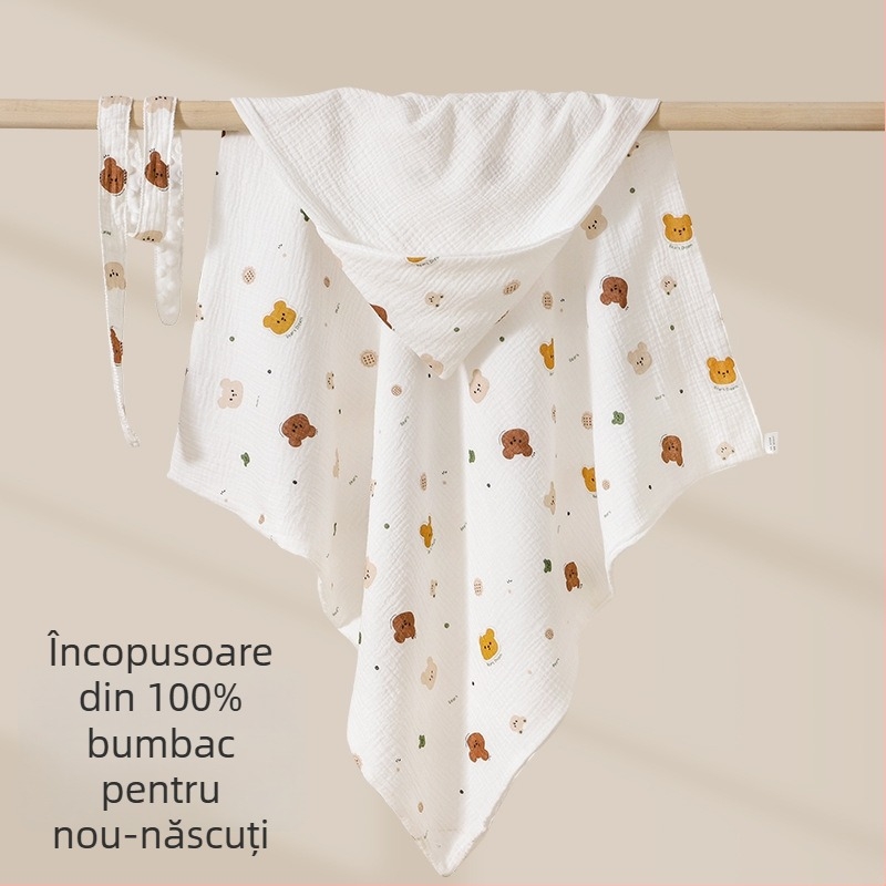 Pătură pentru bebeluși - 100% bumbac, umplutură poliester, ≤0.5 kg, primăvară și toamnă, pentru nou-născuți