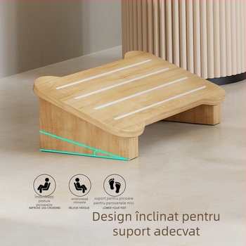 Sprijin pentru picioare din lemn sub birou — design modern minimalist, multifuncțional, organizator de birou pentru interior