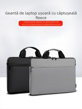 Geantă pentru laptop din poliester — respirabilă, impermeabilă, rezistentă la uzură și rezistentă la cutremure; model solid