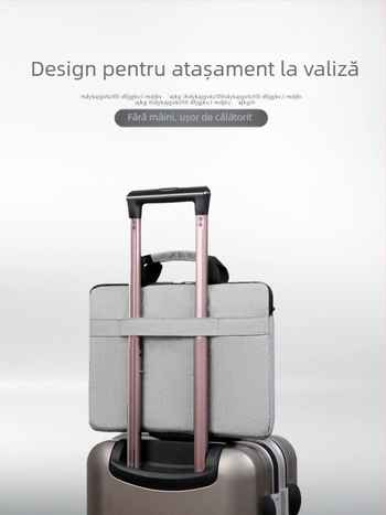 Geantă pentru laptop din poliester — respirabilă, impermeabilă, rezistentă la uzură și rezistentă la cutremure; model solid
