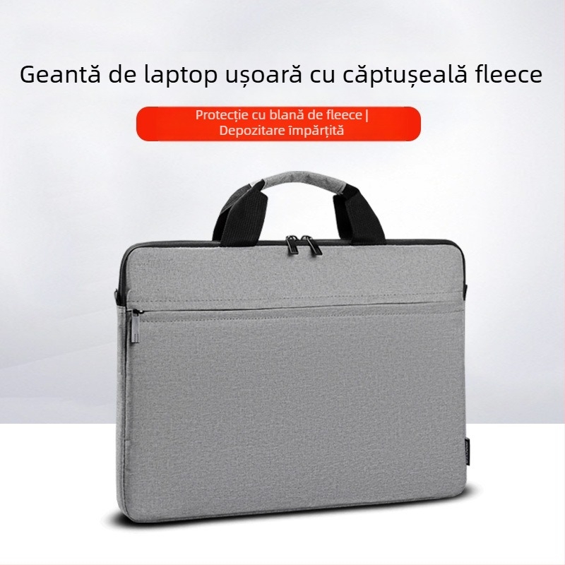 Geantă pentru laptop din poliester — respirabilă, impermeabilă, rezistentă la uzură și rezistentă la cutremure; model solid