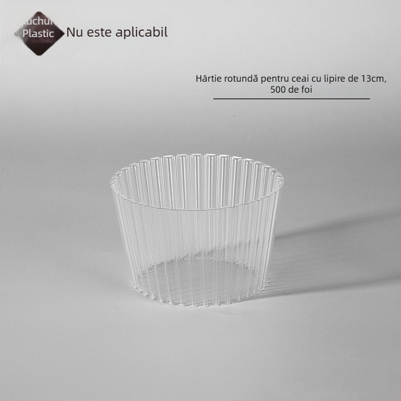 Cupa de cafea din plastic, de unică folosință — transparanță ridicată, rotundă, PET, 401–500 ml, model personalizabil, imprimare logo disponibil