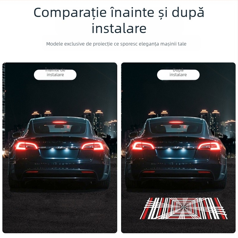 Lampa de proiecție ZhiXin pentru Tesla Model 3/Y, 12V, LED 5050, 3W, 6500K, durată de viață 80 000 h