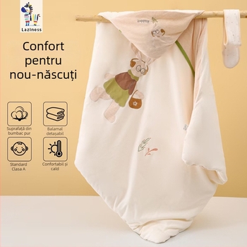 Cușcă de înfășare pentru nou-născuți - 100% bumbac, pentru primăvară și toamnă, personalizare disponibilă