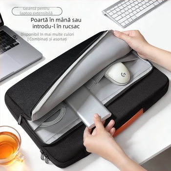 Geantă pentru laptop multifuncțională cu protecție tip airbag, material Oxford, respirabilă, rezistentă la uzură, anti-furt, antișoc, design pentru reducerea încărcării