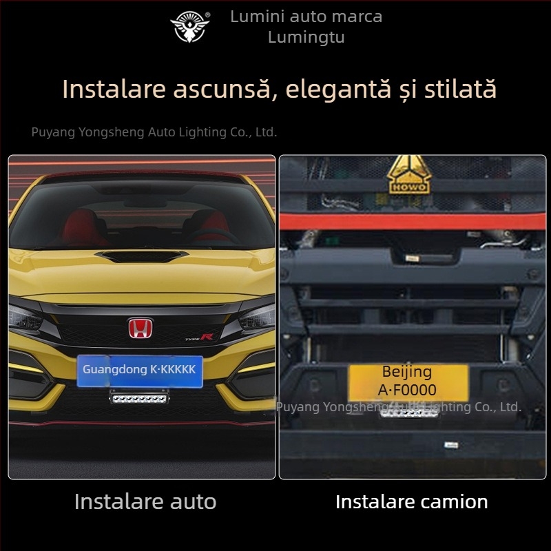 Lumină pentru plăcuța de înmatriculare, 8 LED, carcasă din aluminiu, 8–85V, rază lungă pentru vehicule off-road