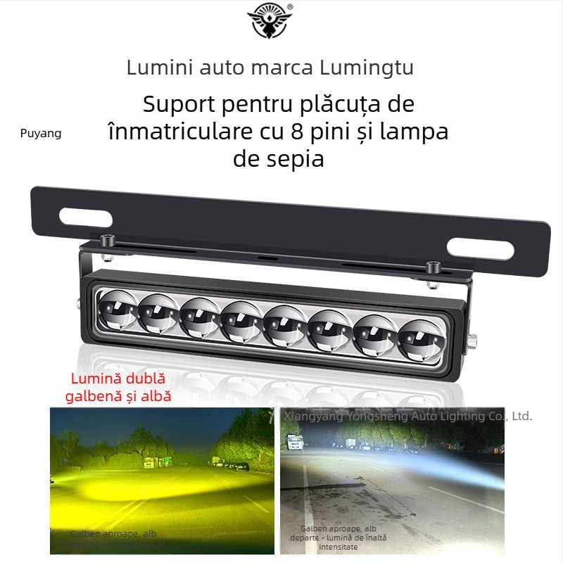 Lumină pentru plăcuța de înmatriculare, 8 LED, carcasă din aluminiu, 8–85V, rază lungă pentru vehicule off-road