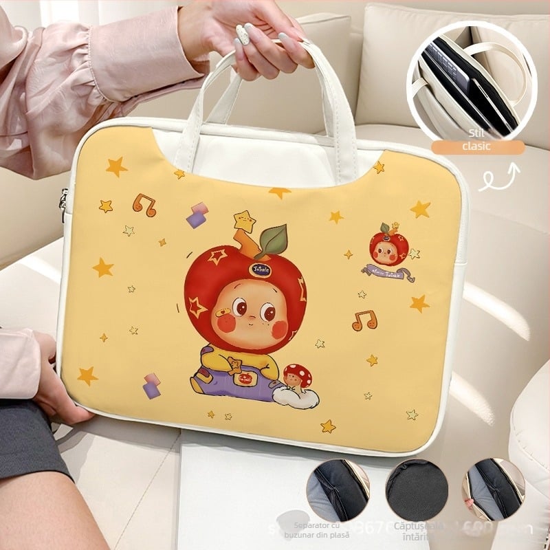 Husă pentru laptop din piele PU, impermeabilă, rezistentă la șocuri, separare uscat-umed, respirabilă