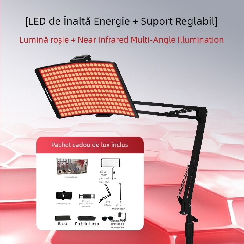 Dispozitiv portabil de terapie cu lumină pentru uz casnic, pentru rejuvenarea pielii, iluminare și eliminarea acneei (IPX3)