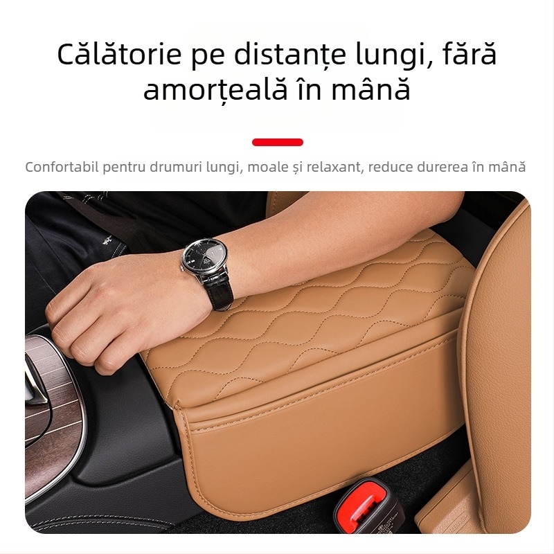 Pad protector pentru cotieră centrală Mercedes-Benz, înălțire a cotului, compatibil cu E-Class E300L, C-Class C260L și GLC