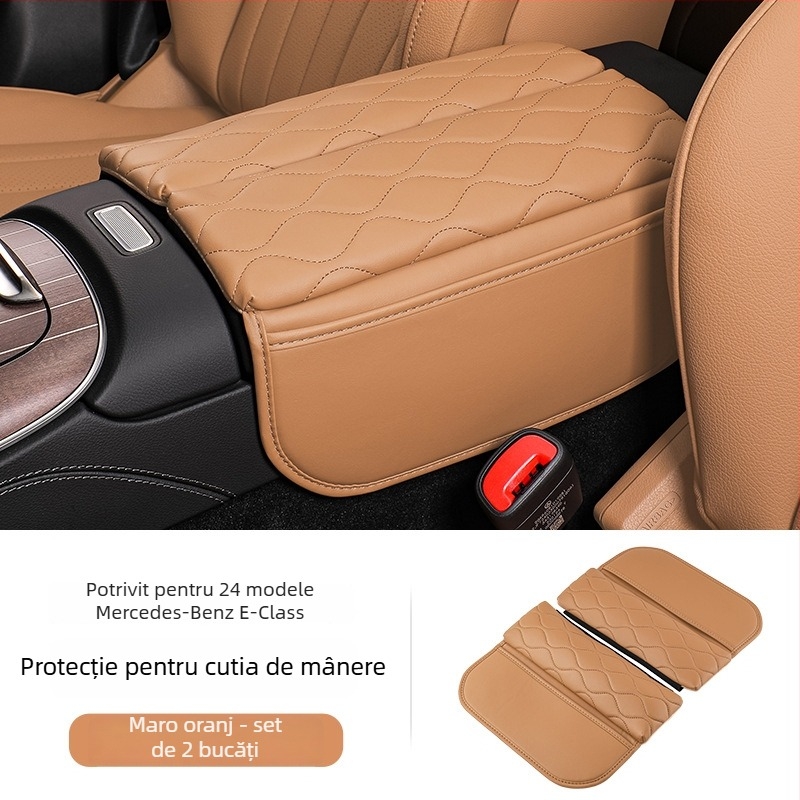 Pad protector pentru cotieră centrală Mercedes-Benz, înălțire a cotului, compatibil cu E-Class E300L, C-Class C260L și GLC