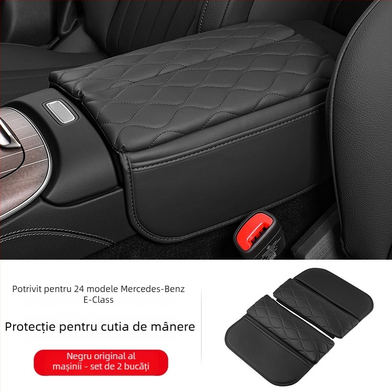 Pad protector pentru cotieră centrală Mercedes-Benz, înălțire a cotului, compatibil cu E-Class E300L, C-Class C260L și GLC