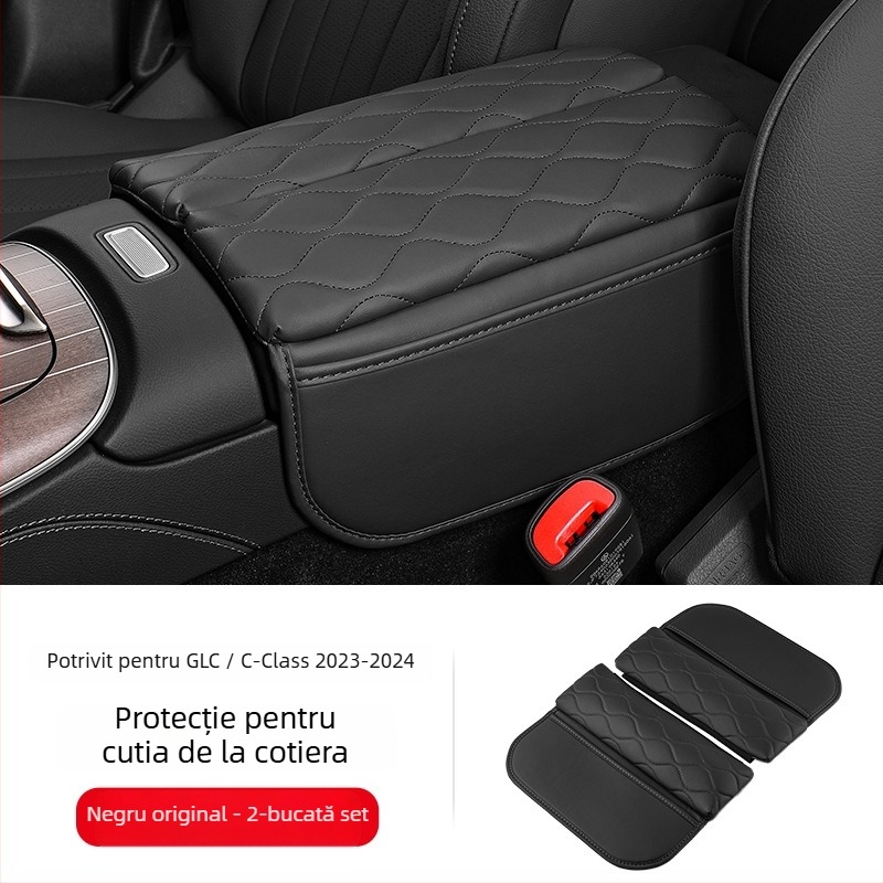 Pad protector pentru cotieră centrală Mercedes-Benz, înălțire a cotului, compatibil cu E-Class E300L, C-Class C260L și GLC