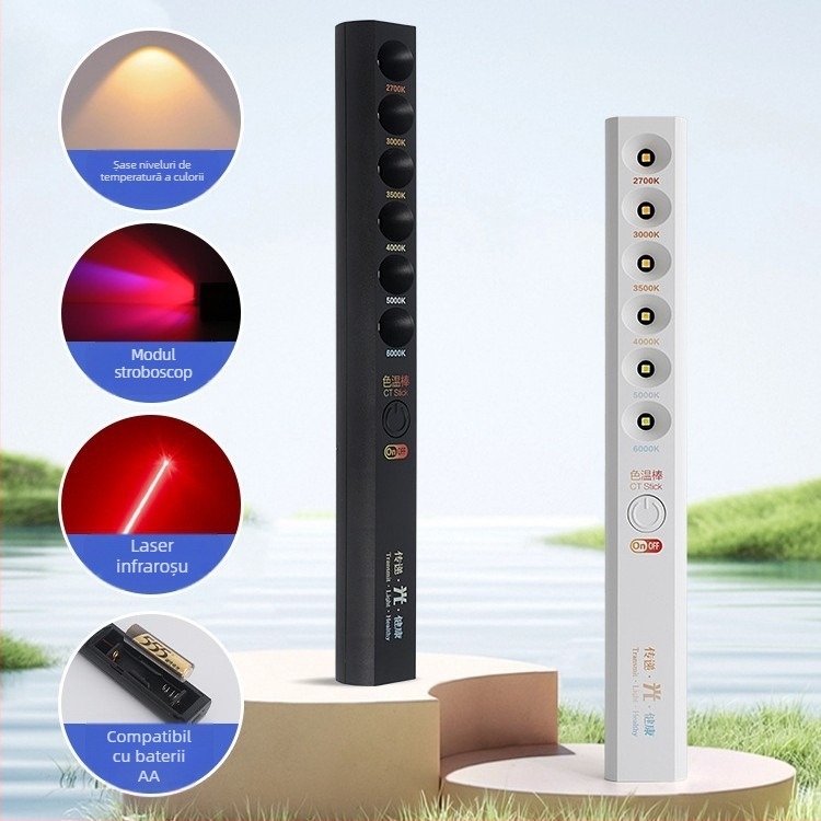 LED baston multifuncțională cu temperatură a culorii — instrument portabil de măsurare a temperaturii culorii (3W, 5V, 200 lm, IP40)