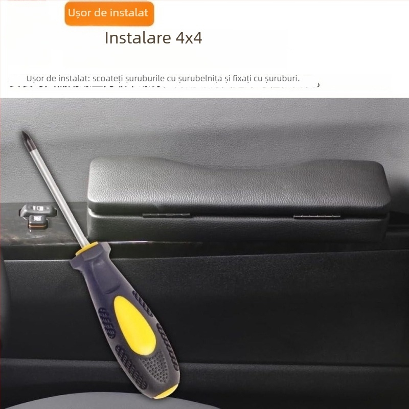Cutie de depozitare pentru cotieră din piele pentru Toyota Hiace 200 Series – decor interior