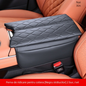 Padă pentru cotiera S7 – creștere a înălțimii consolei centrale și husă de protecție; Material: lână sintetică; Compatibilitate: S7; Funcții: creștere înălțime și protecție