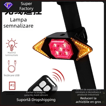 Meilong Kit de lumini pentru bicicletă, încărcare USB - far față și far spate, impermeabil