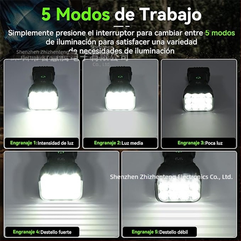 PAGAO Lumină frontală pentru bicicletă cu 12 LED, claxon și afișaj digital pentru biciclete de munte