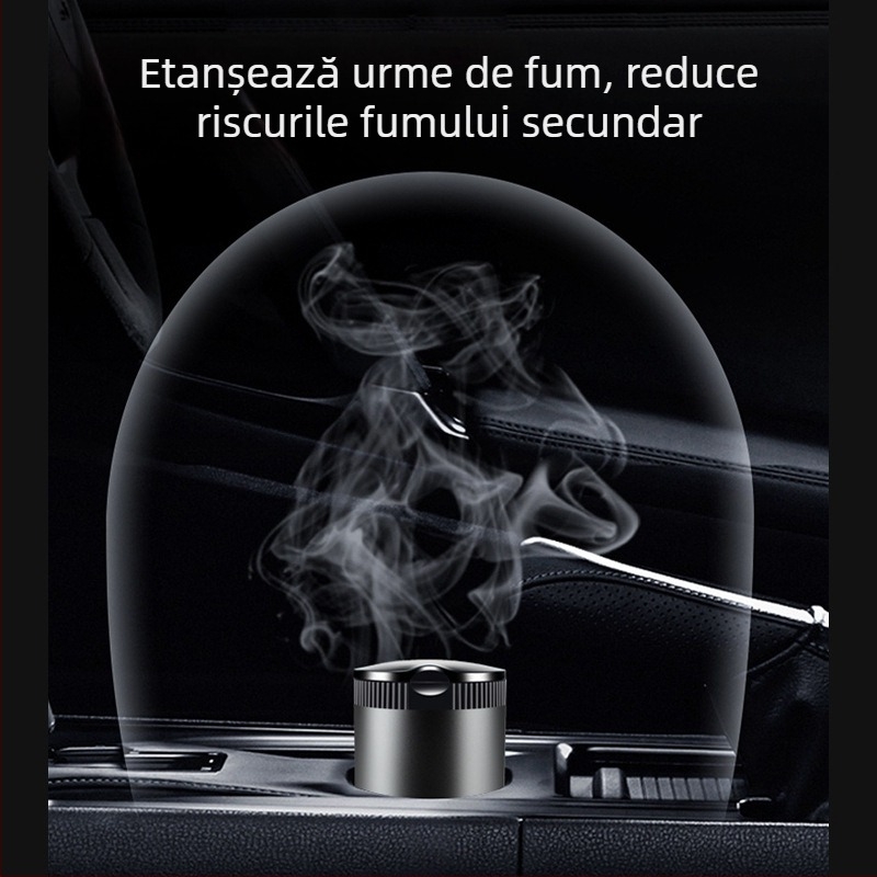 Scrumieră metalică pentru mașină cu capac, universală, utilizare în diferite scenarii, Grade A, 160 g, Brand Car Card Bowl, finisare: Șlefuire, personalizabil