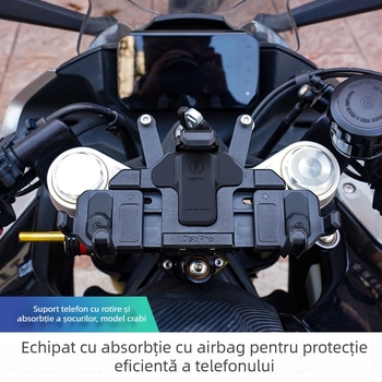 Suport pentru telefon pentru motocicletă, braț rotativ pentru navigație și protecție la șocuri