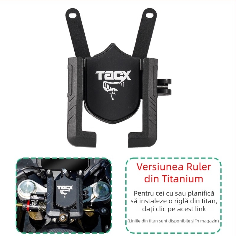 Suport pentru telefon pentru motocicletă, braț rotativ pentru navigație și protecție la șocuri