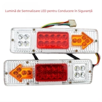Lampă LED spate pentru triciclu electric, cu lumină de frână, semnalizare și lumină de mers – compatibilă 12V/48V/60V